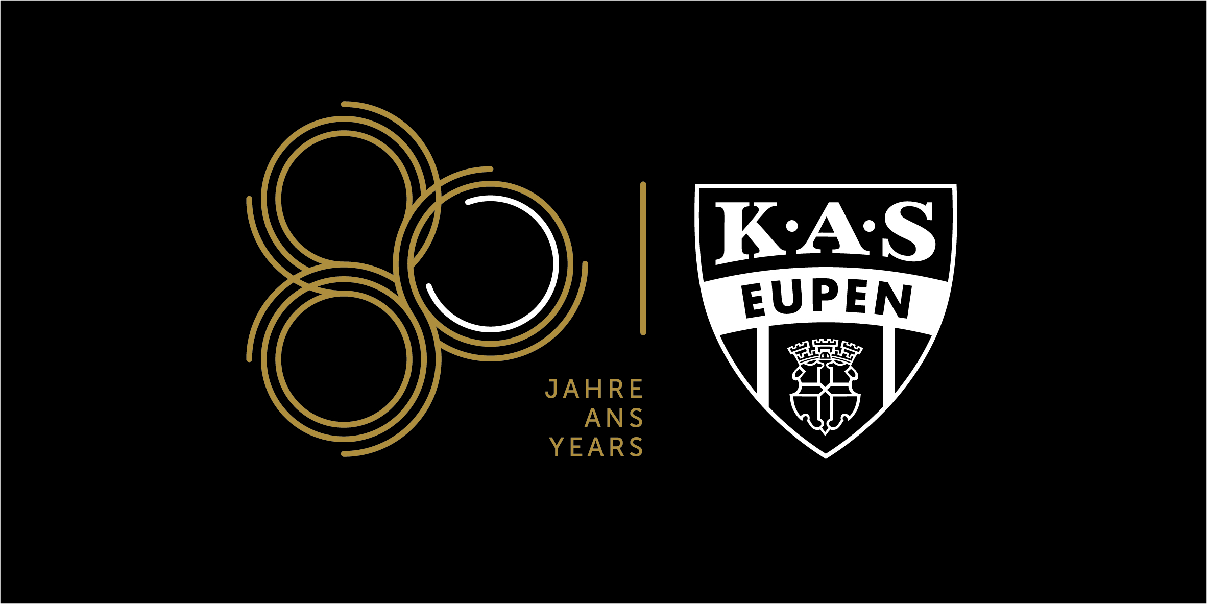 2024_10 - AS Eupen Logo 80 Jahre_auf schwarz