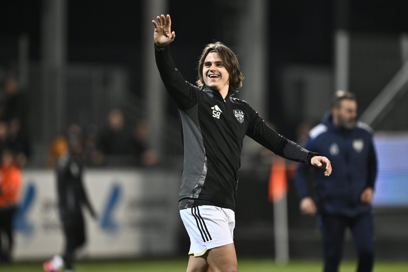 Eupen's Luca Dalla Costa pictured before a soccer match between KAS Eupen and Royal Francs Borains, in Eupen, on day 25 of the 2024-2025 'Challenger Pro League' 1B second division of the Belgian championship, Saturday 08 March 2025. BELGA PHOTO JOHAN EYCKENS