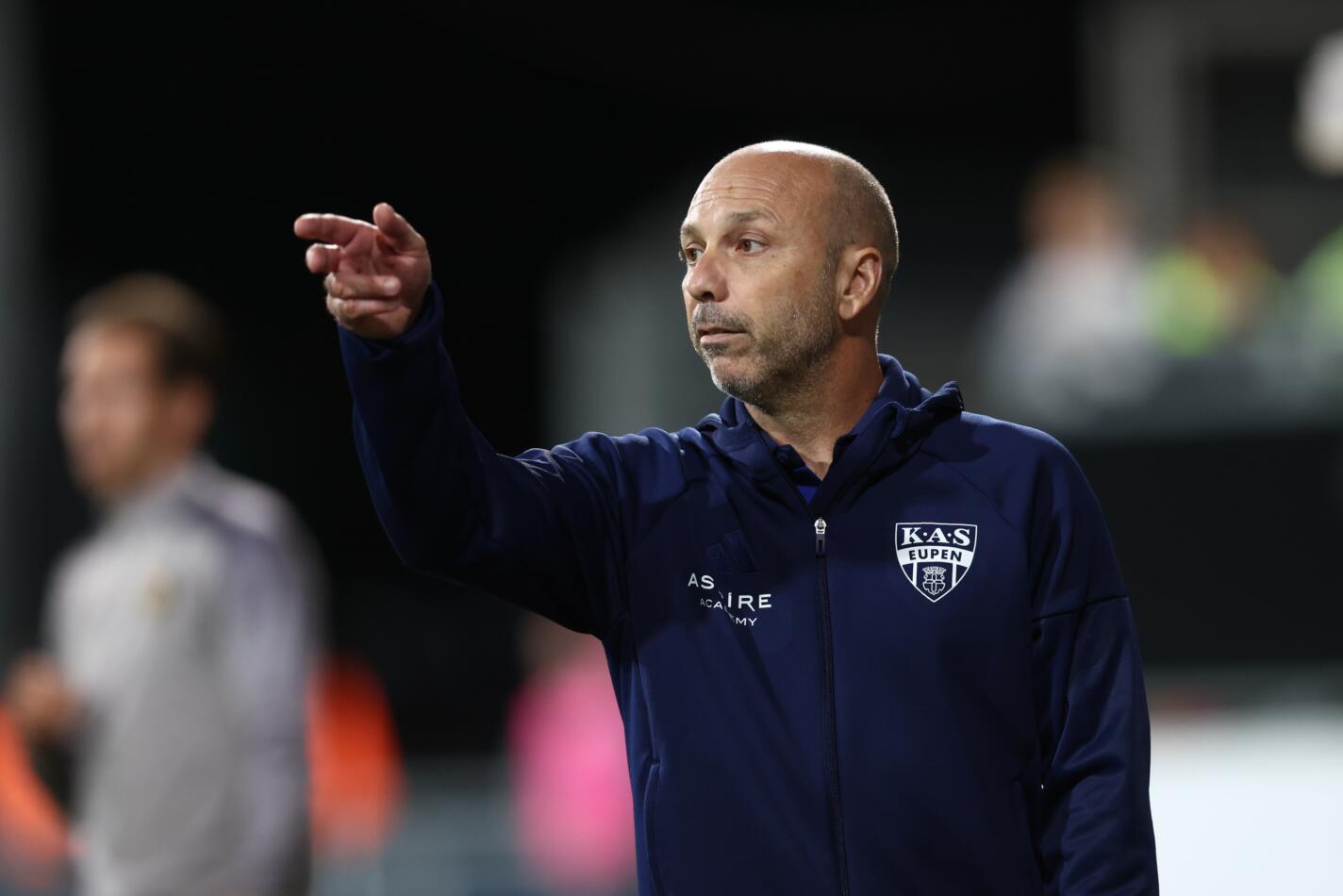 Eupen's head coach Bruno Pinheiro pictured during a soccer game between KAS Eupen and RSCA Futures, Saturday 30 August 2025 in Eupen, on day 4 of the 2025-2026 'Challenger Pro League' 1B second division of the Belgian championship. BELGA PHOTO BRUNO FAHY
