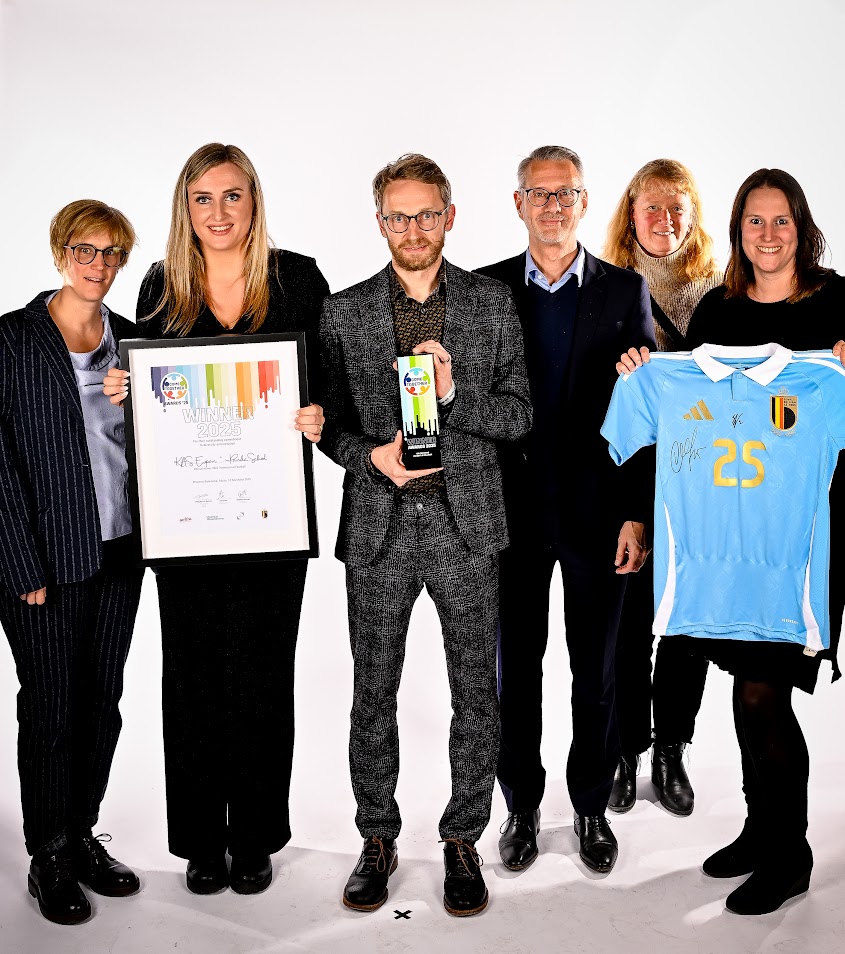 TUBIZE, BELGIUM - NOVEMBER 12 : KAS Eupen pictured during the Royal Belgian FA Come Together Awards on November 12, 2025 in Tubize, Belgium, 12/11/2025 ( Photo by Tomas Sisk / Photonews